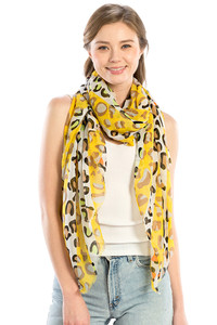 MULTI COLOR LEOPARD PRINT OBLONG SCARF-LOF816