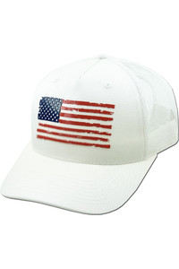 AMERICAN FLAG Flat UV print mesh back baseball cap