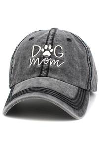 DOG MOM VINTAGE BASEBALL CAP-KBVT-787