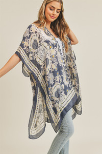 BOHEMIAN PATTERN PRINT KIMONO-MS0214