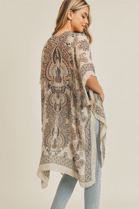 BOHEMIAN PATTERN PRINT KIMONO-MS0214