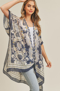 BOHEMIAN PATTERN PRINT KIMONO-MS0214