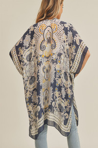 BOHEMIAN PATTERN PRINT KIMONO-MS0214