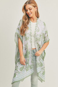 BOHEMIAN PATTERN PRINT KIMONO-MS0214