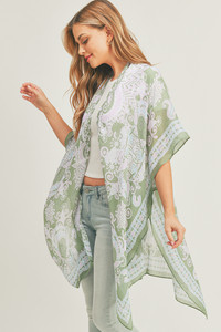 BOHEMIAN PATTERN PRINT KIMONO-MS0214