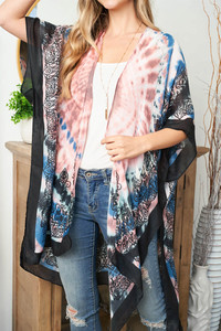 TIE DYE BOHO PRINT KIMONO-MS0221