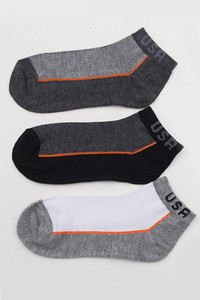 USA LETTERING TWO TONE AND LINE SOCKS-FOCUS_USATL (12PC)