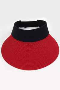 TWO TONE SOLID COLOR VISOR-MH0033-RED