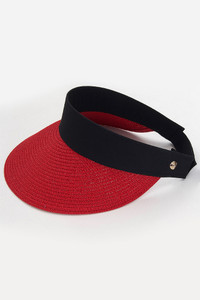 TWO TONE SOLID COLOR VISOR-MH0033-RED