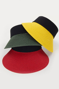 TWO TONE SOLID COLOR VISOR-MH0033-RED