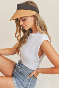 TWO TONE SOLID COLOR VISOR-MH0033-RED