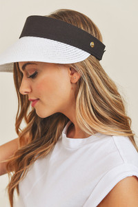 TWO TONE SOLID COLOR VISOR-MH0033-RED