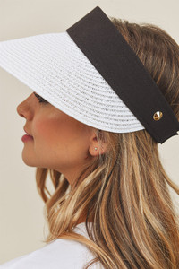 TWO TONE SOLID COLOR VISOR-MH0033-RED