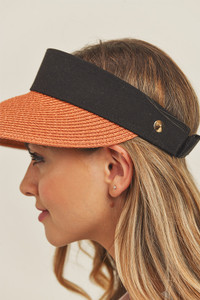 TWO TONE SOLID COLOR VISOR-MH0033-RED