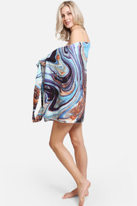 GEODE MARBLE PRINT BEACH TOWEL BAG-JTB002-24