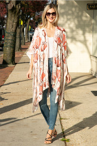 Floral print cover up