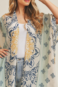 BOHEMIAN PATTERN KIMONO-MS0211
