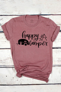 HAPPY CAMPER GRAPHIC TEE-TS1005 (6pc)