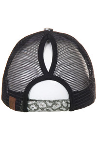 C.C LEOPARD GLITTER PONY TRUCKER CAP-BT-11