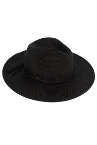 C.C straw panama hat with tied ribbon