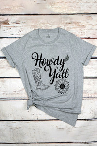 HOWDY YALL GRAPHIC TEE-TS1008 (6pc)