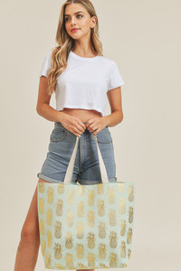 PINEAPPLE PATTERN BEACH BAG-MB0134