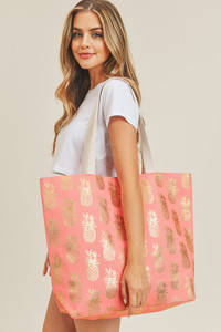 PINEAPPLE PATTERN BEACH BAG-MB0134