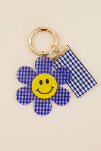 GINGHAM SMILE KEYCHAIN-BAK210026