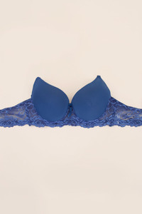 SOLID LACE TRIM BRA-6846 (6pc)
