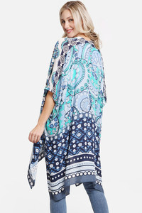 Mixed pattern print cover up
