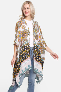 Mixed pattern print cover up
