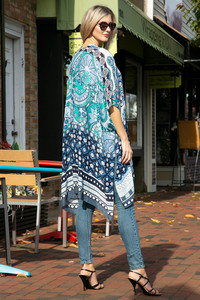 Mixed pattern print cover up
