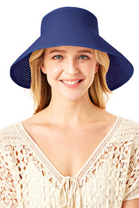 RIBBON ROLL UP VISOR HAT-LOH021