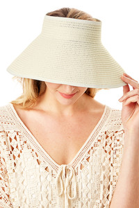 RIBBON ROLL UP VISOR HAT-LOH021
