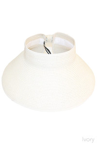 RIBBON ROLL UP VISOR HAT-LOH021