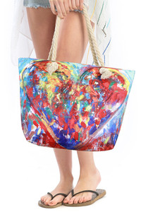 HEART BEACH TOTE BAG-LOA338