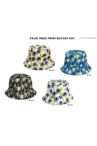 PALM TREES PRINT BUCKET HAT-LOH193