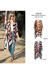 ANIMAL PRINT PATTERN COVER UP-JP2224