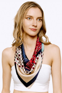 MULTI PATTERN PRINTED SILKY BANDANA-SPSS8056
