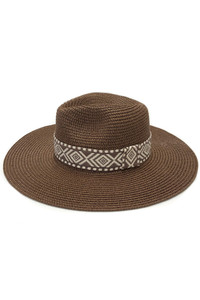 AZTEC BAND PANAMA HAT-BHP210056