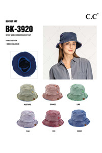C.C STONE WASHED DENIM BUCKET HAT-BK-3920