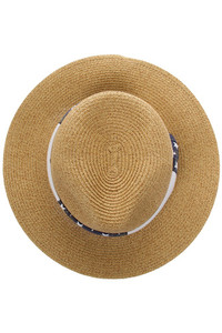 C.C FEDORA WITH AMERICAN FLAG PRINTED BAND TRIM-ST-819