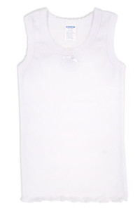 SOLID GIRL WHITE TANK TOP-3003WT (12pc)
