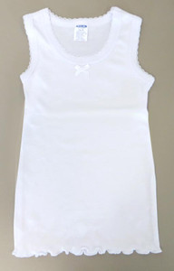 SOLID GIRL WHITE TANK TOP-3003WT (12pc)