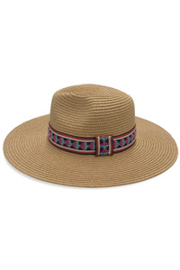 MULTI COLOR AZTEC BAND PANAMA HAT-BHP210060