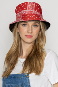 PAISLEY REVERSIBLE BUCKET HAT-WHU210093