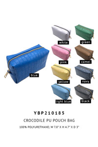CROCODILE PU POUCH BAG-YBP210185