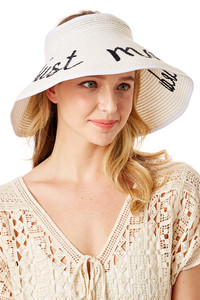 JUST MARRIED ROLL UP PAPER VISOR HAT-LOH183