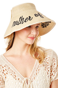 MOTHER OF THE BRIDE ROLL UP PAPER VISOR HAT-LOH184