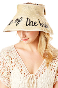 MOTHER OF THE BRIDE ROLL UP PAPER VISOR HAT-LOH184